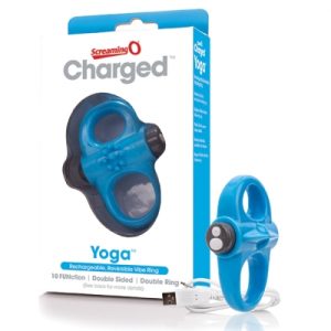 Cockringen The Screaming O - Charged Yoga Vibe Ring Blauw. Erotisch shoppen doe je bij Women Toys; De lekkerste vrouwenspeeltjes