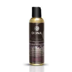 Middelen Dona - Kissable Massage Olie Chocolade Mousse 125. Erotisch shoppen doe je bij Women Toys; De lekkerste vrouwenspeeltjes