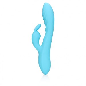 Loveline Geribbelde Rabbit Vibrator 21 Cm - womentoys.nl