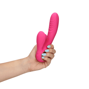 Loveline Tongue Flickering And Heating Rabbit Vibrator Exuberant Pink - womentoys.nl