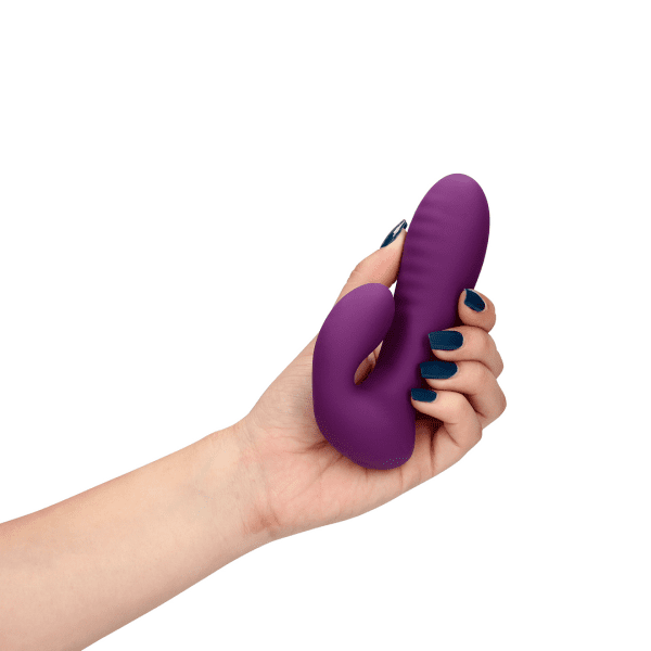 Loveline Ultra Soft Silicone G Spot Vibrator Orchidee Purple - womentoys.nl