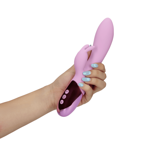 Loveline Ultra Soft Silicone Rabbit Vibrator Exotic Fuchsia - womentoys.nl