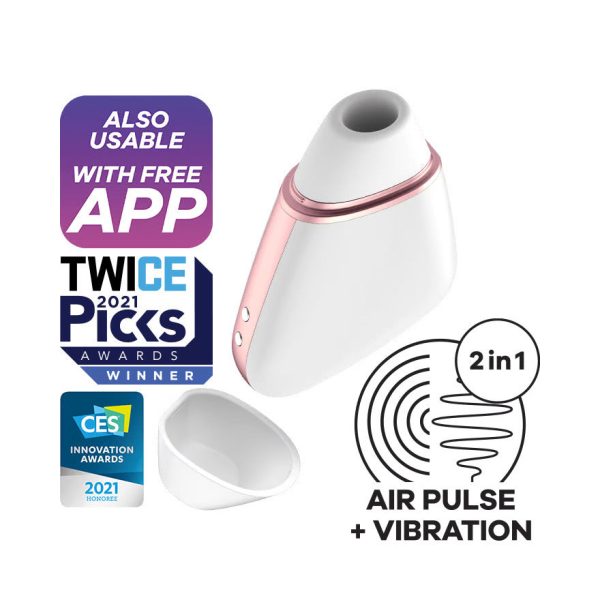 Satisfyer Love Triangle Luchtdruk Vibrator Wit - womentoys.nl