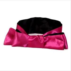 Condoom Anoniem Blinddoek & Bondagedoek Satijn Roze & Zwart - womentoys.nl