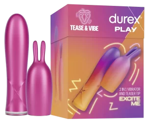 Durex Tease & Vibe - 2 In 1 Vibrator And Teaser - womentoys.nl