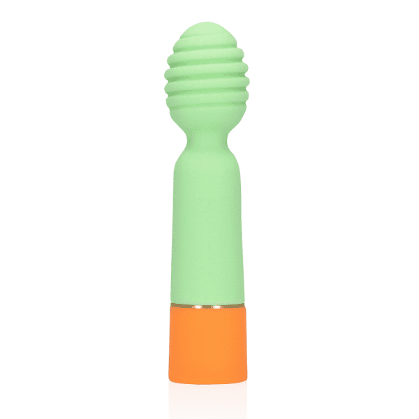 Loveline Ribbed Mini Vibrator Spring Sage 12 cm - womentoys.nl