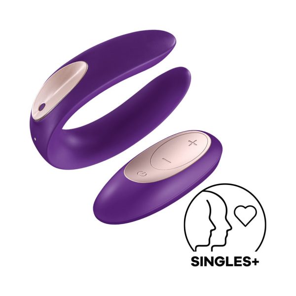 Satisfyer Double Plus Remote Vibrator Voor Koppels Met Afstandsbediening - womentoys.nl